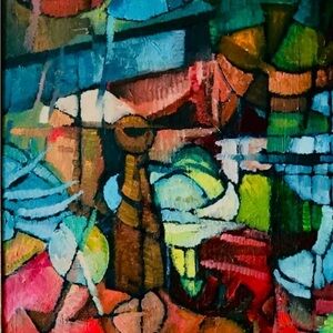 Abstract Multicolor Canvas Art